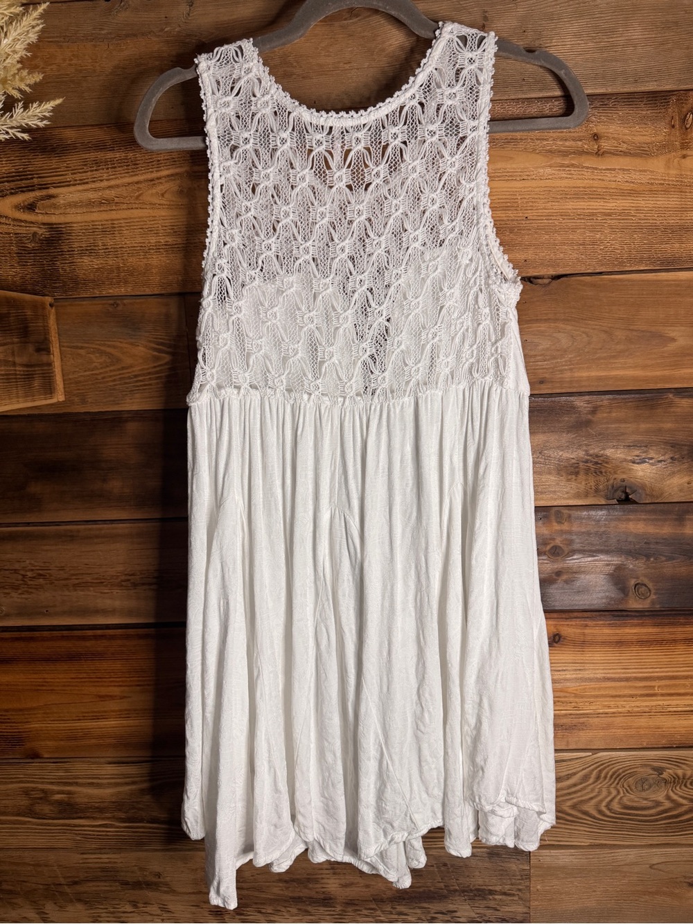 Free People White Crochet Lace Dress | Size Medium - Picture 6 of 12